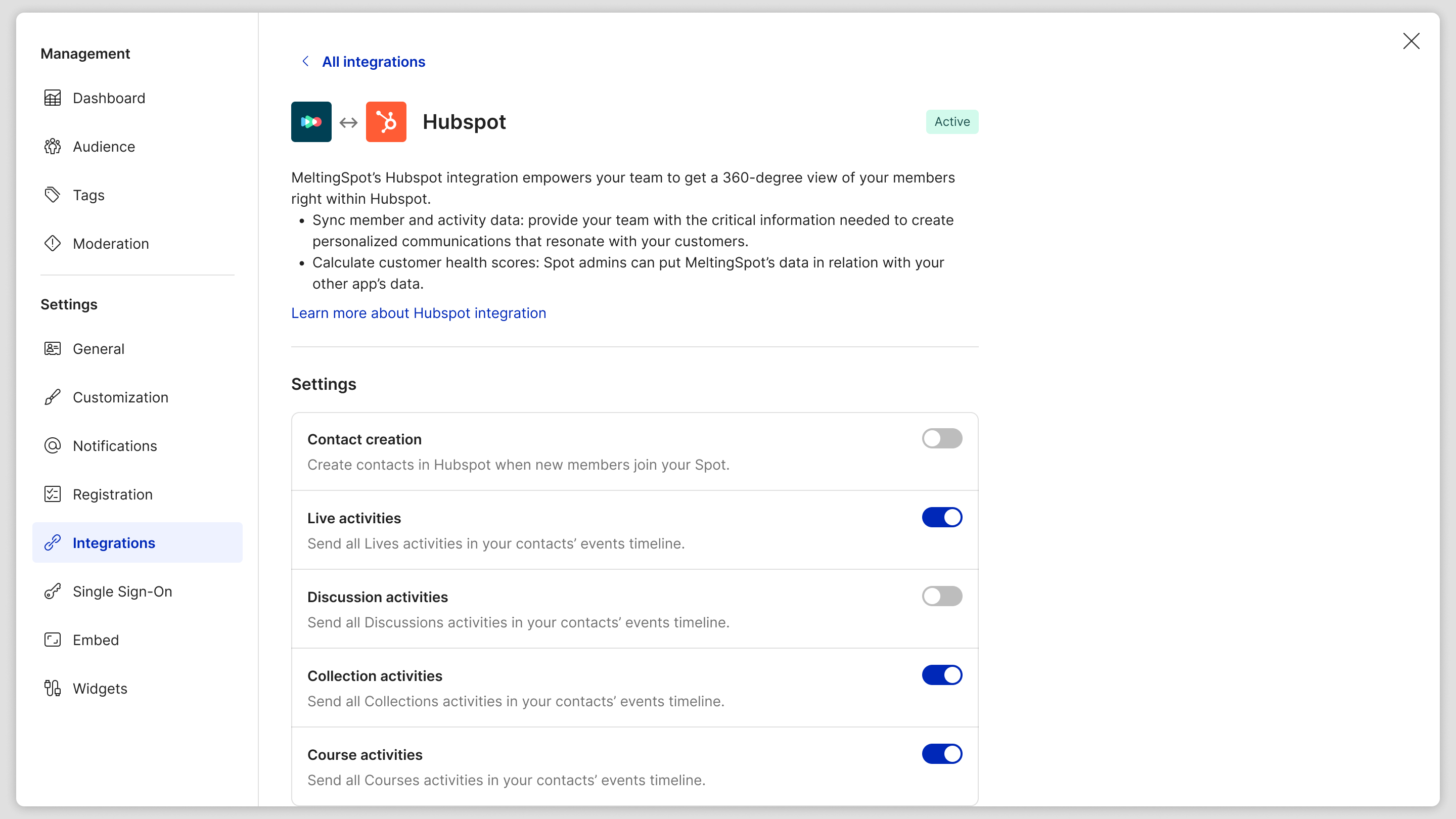 Sync properties, create contacts & send academy data to HubSpot.